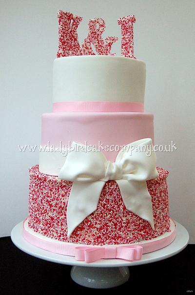 Valentine's wedding cake - Cake by ladybirdcakecompany