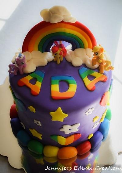 Rainbow My Little Pony Cake - Cake by Jennifer's Edible Creations