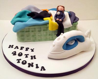 'I Hate Ironing' Birthday Cake - Cake by Sarah Poole