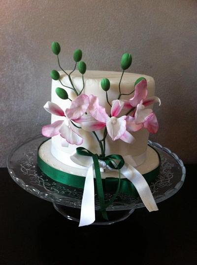 Orchids 40th wedding anniversary cake  - Cake by Federica