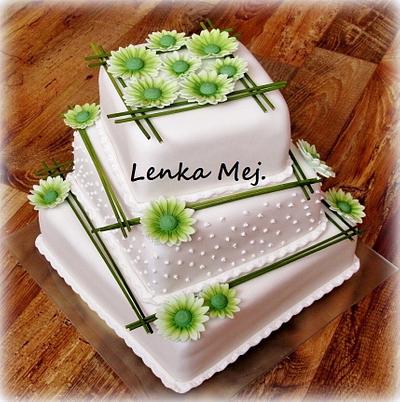 Wedding cake green - Cake by Lenka
