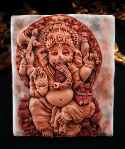 Lord Ganesha - Tribute to Bangladesh 50th Anniversary Collaboration  - Cake by The Cookie Lab  by Marta Torres