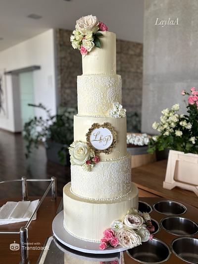 5-tier wedding cake  - Cake by Layla A