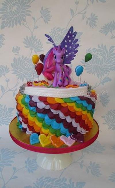 'My little Pony' rainbow cake. - Cake by The Annie Grace Bakery