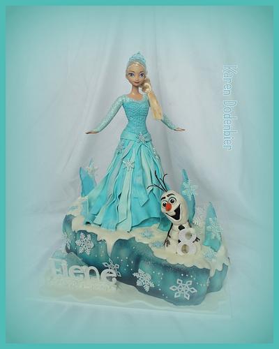 Frozen....Elsa doll cake! - Cake by Karen Dodenbier