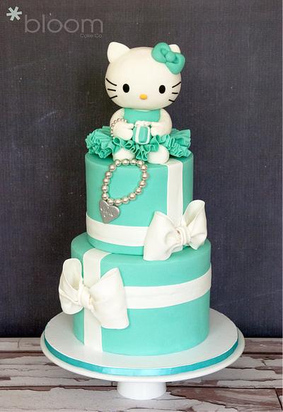 Tiffany inspired Hello Kitty birthday cake - Cake by BloomCakeCo