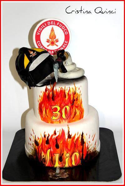Fireman cake - Cake by Cristina Quinci