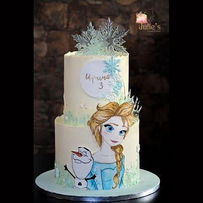 Frozen bday cake - Cake by Julie's Sweet Cakes