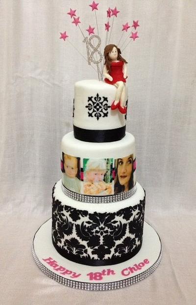 Damask 18th birthday cake - Cake by SweetDelightsbyIffat
