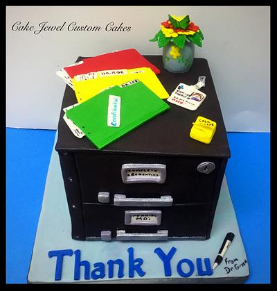 Office File Cabinet Cake - Cake by Cake Jewel Custom Cakes