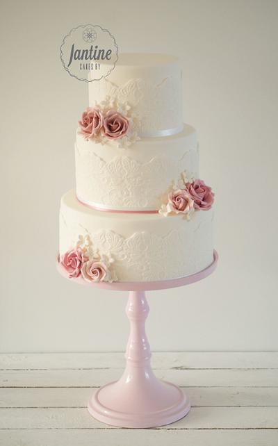 Pink roses - Cake by Cakes by Jantine