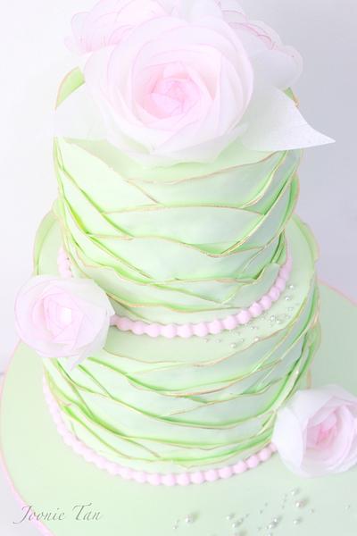 Minty Pink Baby Shower - Cake by Joonie Tan