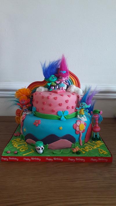 Trolls celebration cake  - Cake by Truly Scrumptious Cakes by Christine 