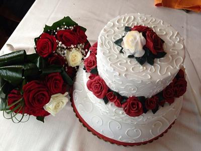 My first wedding cake .... - Cake by CupClod Cake Design
