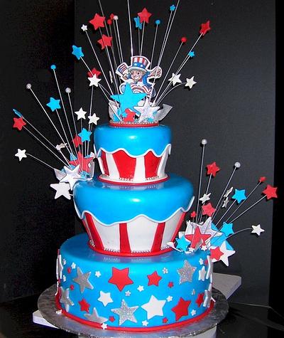 Star Spangled Supper 4th of July Cake - Cake by Jenniffer White