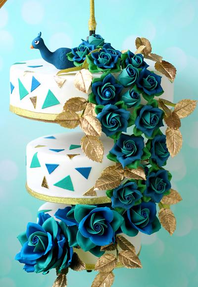 Peacock theme Chandelier Cake  - Cake by Anand