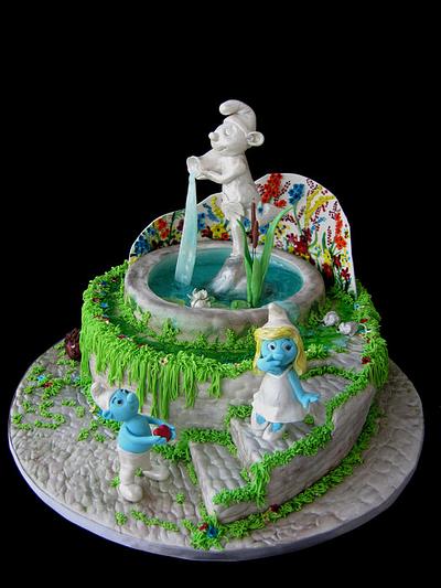  The Smurfs cake - Cake by Marina Danovska