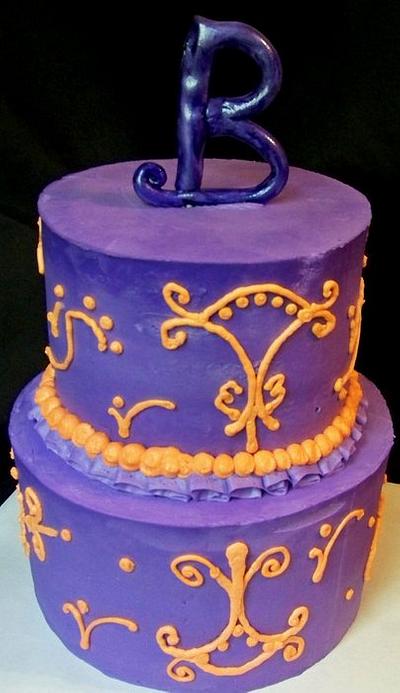 Purple cake - Cake by LittleLadyCakes