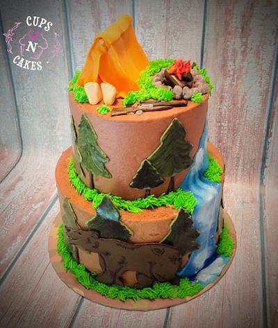 Hunter's Camp - Cake by Cups-N-Cakes 