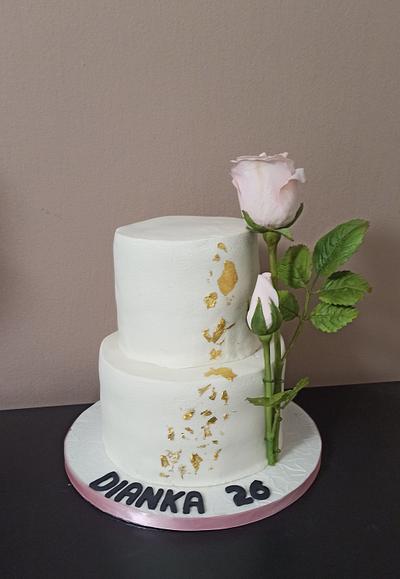 Cake with rose - Cake by Anka