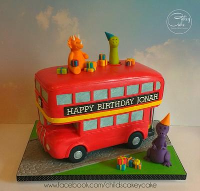 Dinosaur Party Bus - Cake by CakeyCake