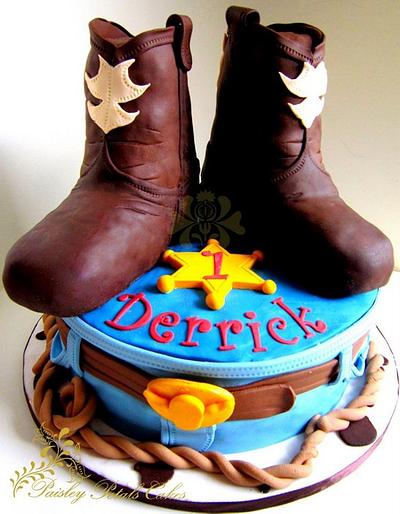 Cowboy Boots Cake - Cake by Paisley Petals Cakes