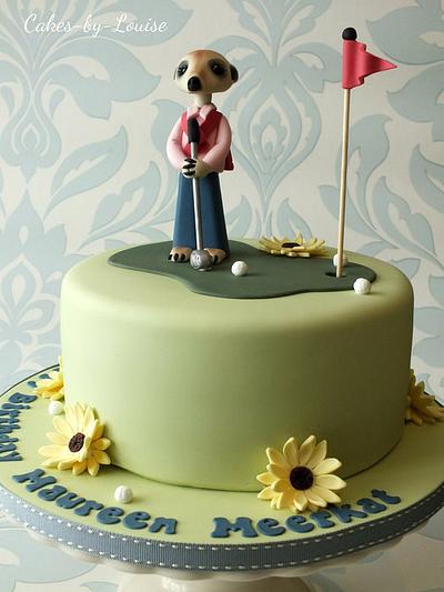 Golf playing 'Lady Meerkat' - Cake by Louise Jackson Cake Design
