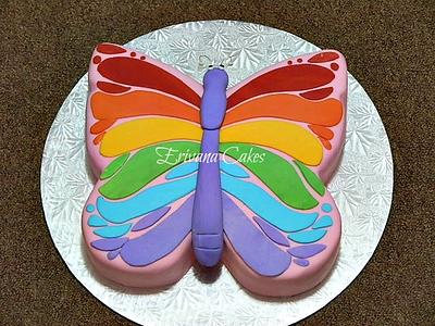 Rainbow Butterfly Cake - Cake by erivana
