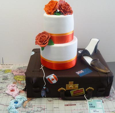 The travelling wedding  - Cake by Cupcake Group Limiited