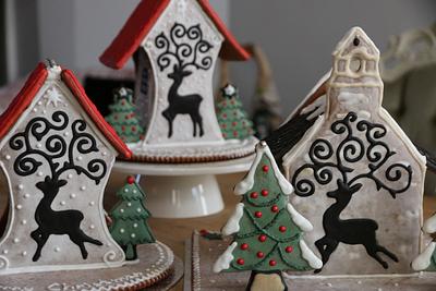 Christmas gingerbread houses - Cake by Sayitwithginger