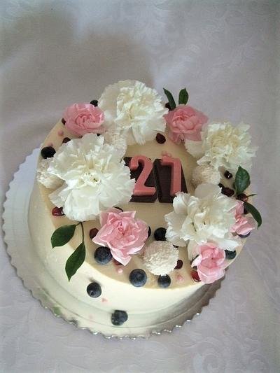 Cake with flower - Cake by Vebi cakes