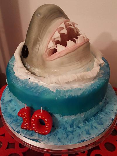 10th Birthday Shark Cake - Cake by MariaStubbs