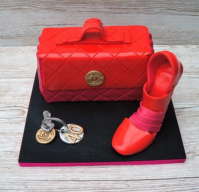 Handbag & Shoe Cake - Cake by Coppice Cakes