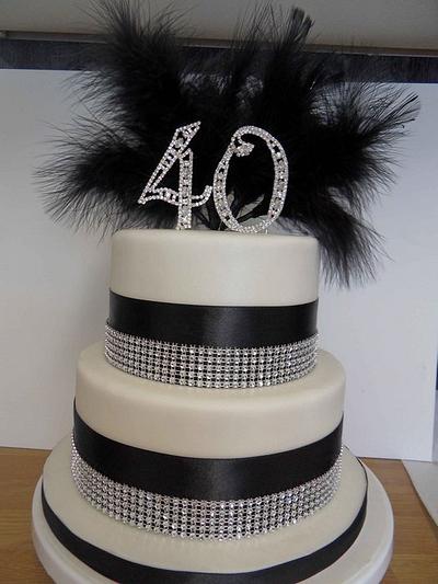 Black and White 40th - Cake by Lisa Pallister