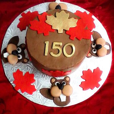 Canada 150 - Cake by Jenn Szebeledy  ( Cakeartbyjenn_ )
