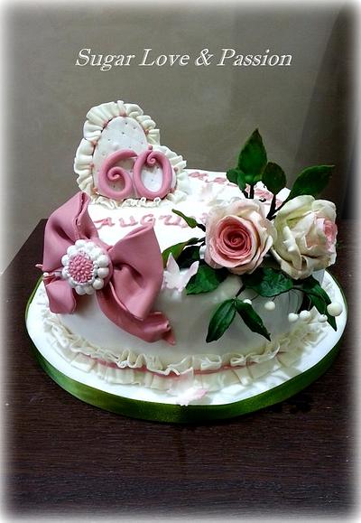 60th vintage cake - Cake by Mary Ciaramella (Sugar Love & Passion)