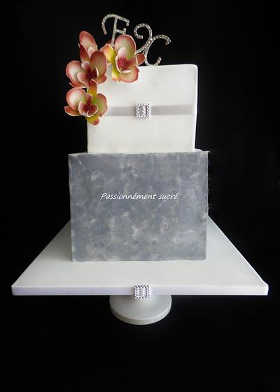 Noces d'étain (10 ans de mariage) - Cake by PassionnementSucre