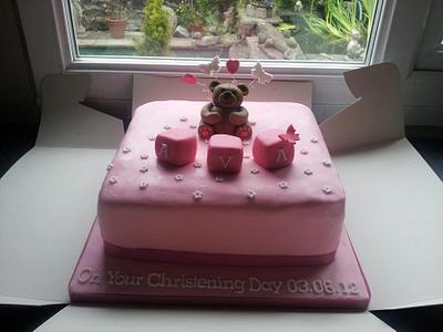 christening cake - Cake by countrybumpkincakes