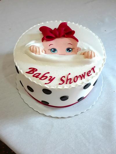 Baby shower cake girl - Cake by Maria Ferreira