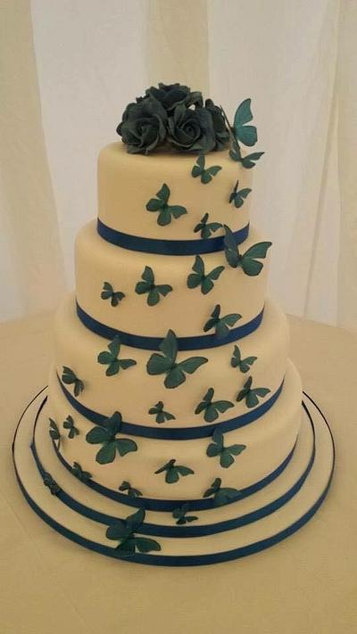 Butterfly wedding cake - Cake by Chloes Cake Creations