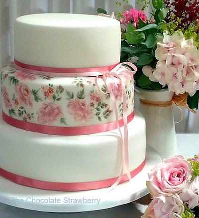 Painted wedding cake - Cake by Sarah Jones