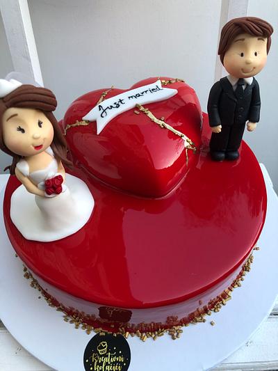 Mirror glaze wedding cake - Cake by kreativnikolacici