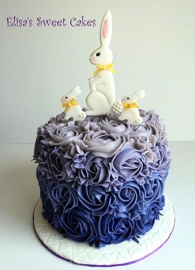 Easter Purple Bunnies - Cake by Elisa's Sweet Cakes