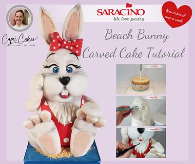 3d Beach Bunny - Cake by Claudia Kapers Capri Cakes