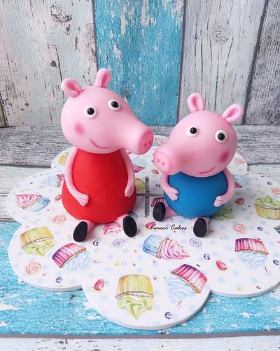 Peppa and George - Cake by Kmeci Cakes 