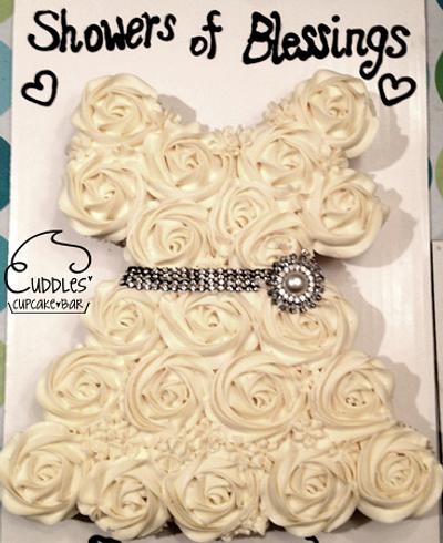 Bridal Shower Cupcake Cake - Cake by Cuddles' Cupcake Bar