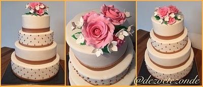 Wedding cake gold - Cake by marieke