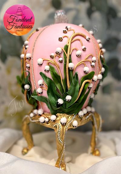 Fabergé Egg Cake: Lillies of the Valley - Cake by Fondant Fantasies of Malvern