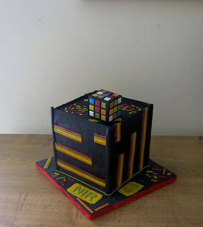 The Cube -- de and reconstructed - Cake by The Garden Baker