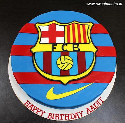 Barcelona football cake - Cake by Sweet Mantra Homemade Customized Cakes Pune